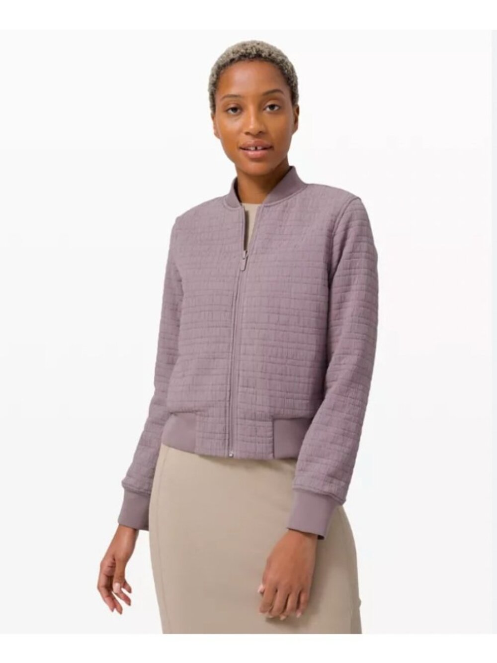 Lululemon Serene Travels Reversible Bomber Purple Womens 4